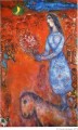 Fiancée au bouquet contemporain Marc Chagall